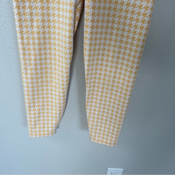 Carbon38 Houndstooth Jacquard Legging Pale Apricot & White Women’s Medium - Picture 6 of 10